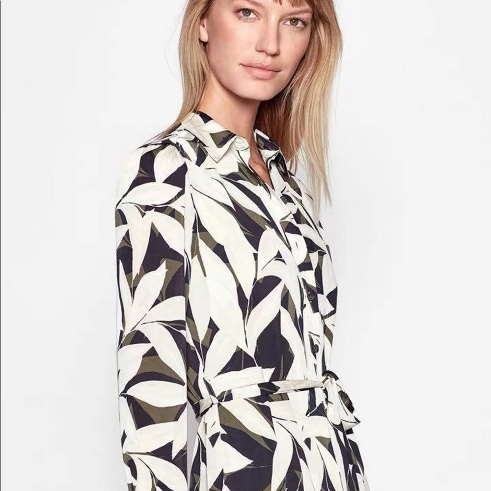 New Equipment Rosalee Long Sleeve Shirtdress sizem